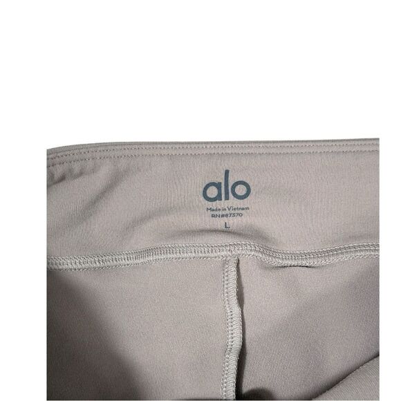 ALO Yoga Taupe Brown Airbrush High Waist Flutter Split Hem Legging Pant - Picture 7 of 8